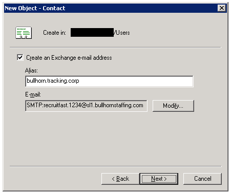 Exchange 2003 - Create Contact Dialog 2