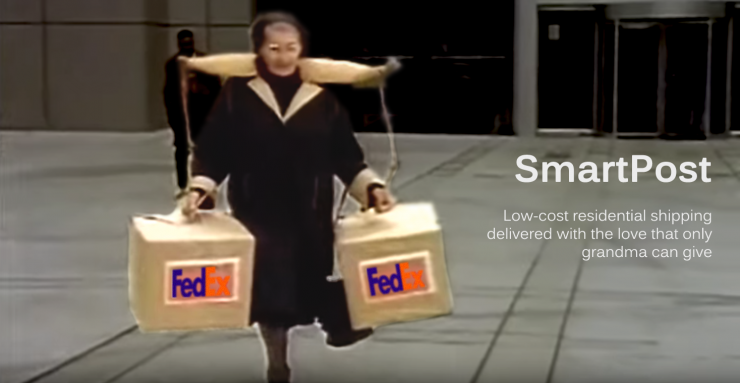 FedEx SmartPost Logo - Grandma Delivers Packages with Tracking